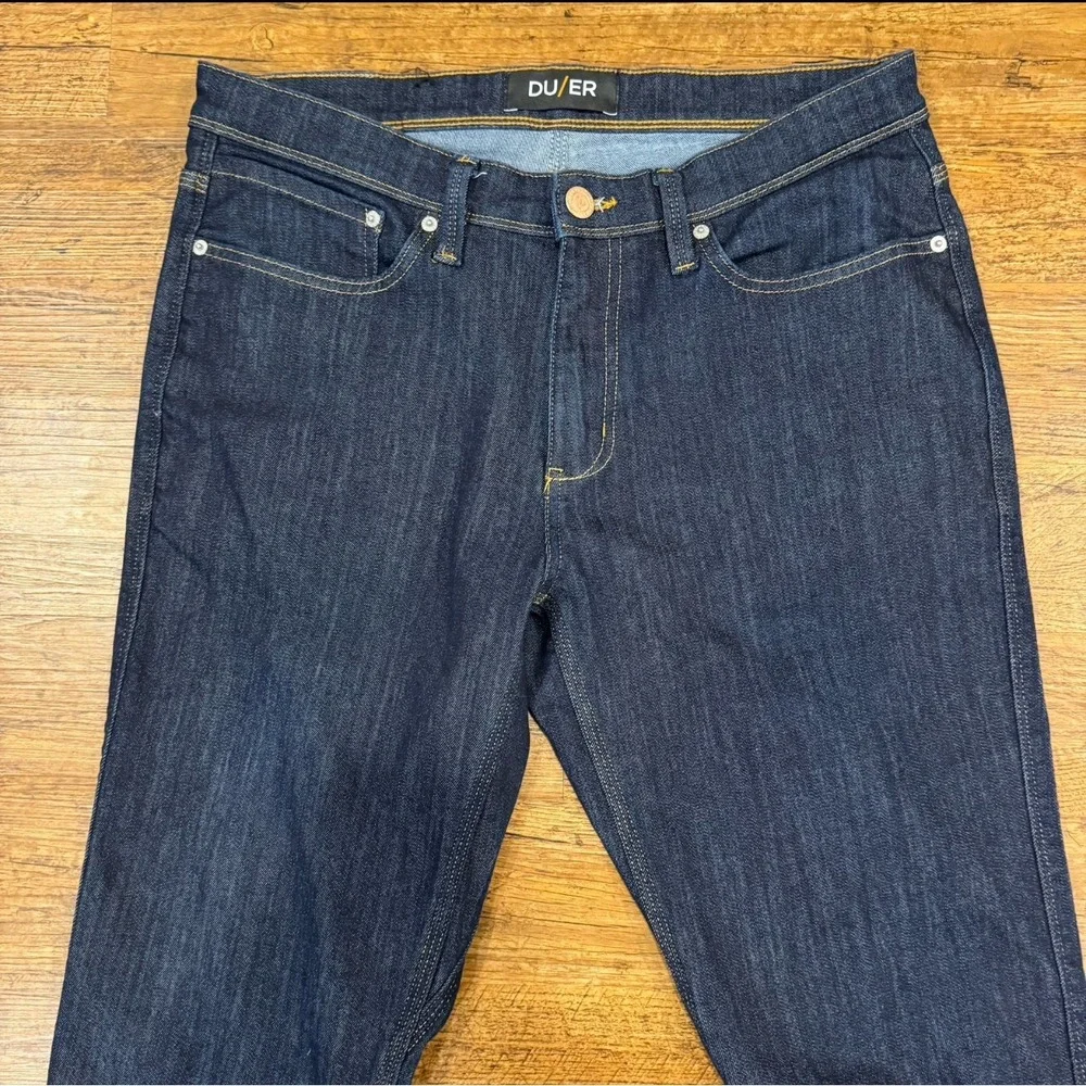 DU/ER Blue L2X Slim Fit Performance Casual Stretch Denim Jeans Pants Men's 33x30